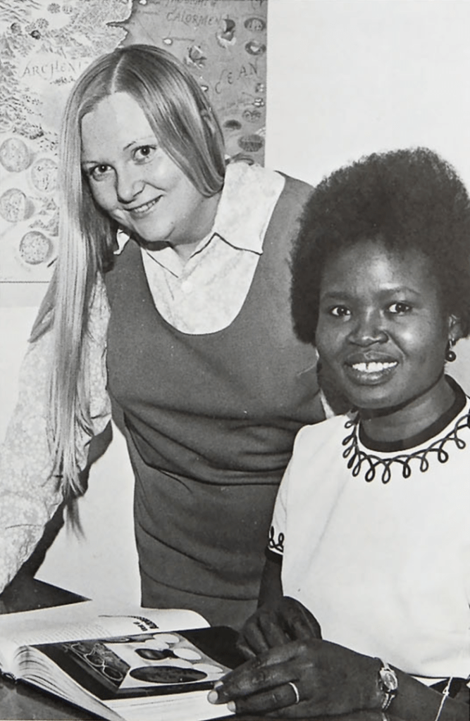 Two women students in the 1972-73 Bethel yearbook